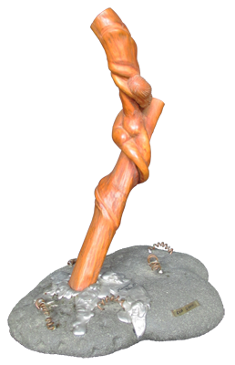 sculpture representing sinuous woman